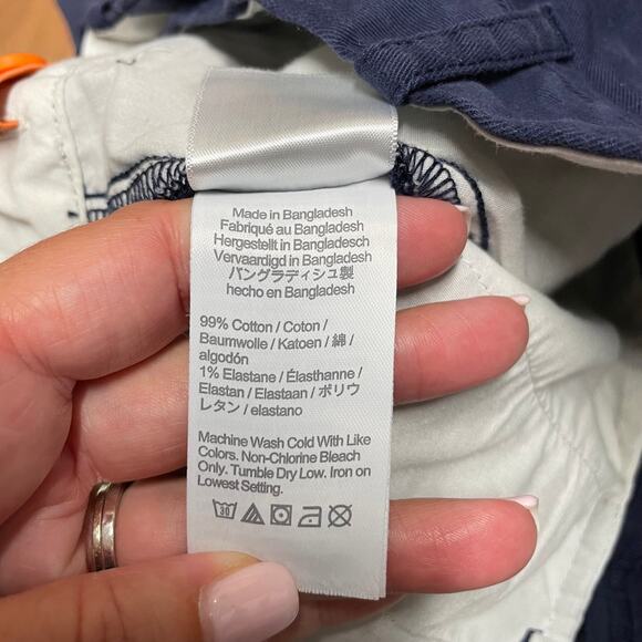 Crewcuts Boys Solid Navy Blue Chino Shorts Adjustable Waist Size 12 Large - Picture 6 of 7